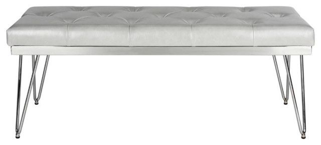 Safavieh Marcella Bench Fox6224B - Midcentury - Upholstered Benches - By Bison Commerce | Houzz in Your Guide to Mastering Marcella Bench Fox6224B