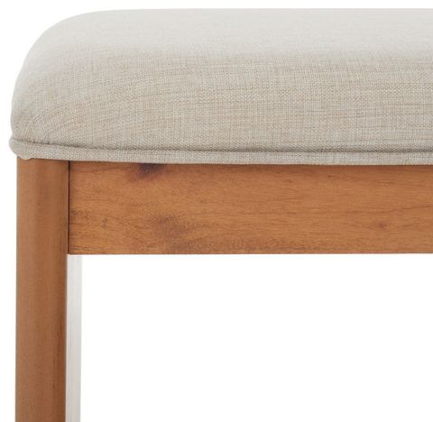 Safavieh Solo Open Shelf Bench, #N/A - Midcentury - Upholstered Benches - By Safavieh | Houzz throughout Safavieh Solo Open Shelf Bench, Cream/Natural