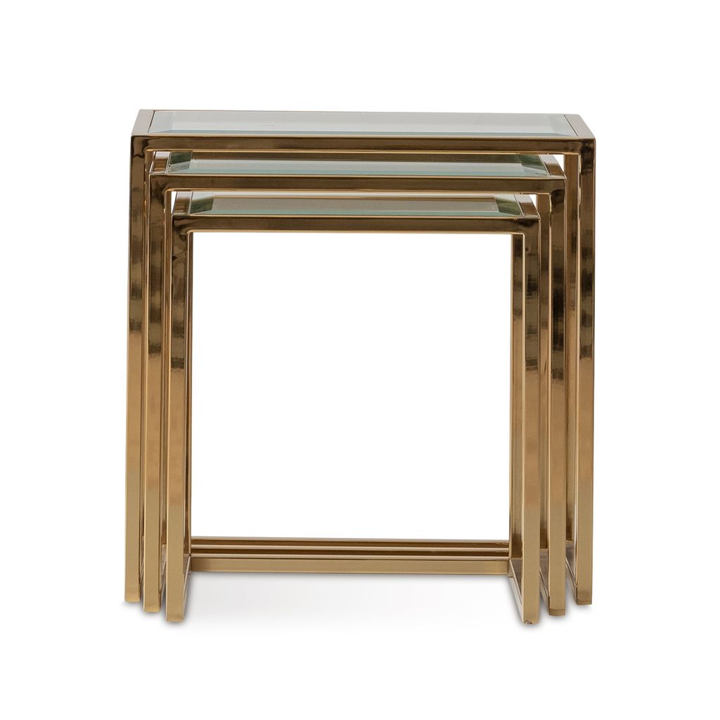 Savannah Breeze Nesting Tables Set Of 3 In Bright Gold By Aico ... with regard to Unveiling the Charm of Savannah Breeze Nesting Tables in Bright Gold