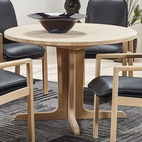 Scandinavian Design Dining Table - 4276Ek/0 - Dyrlund - Oak / Oak Base ... within Understanding the Timeless Appeal of Scandinavian Oak Dining Table Design