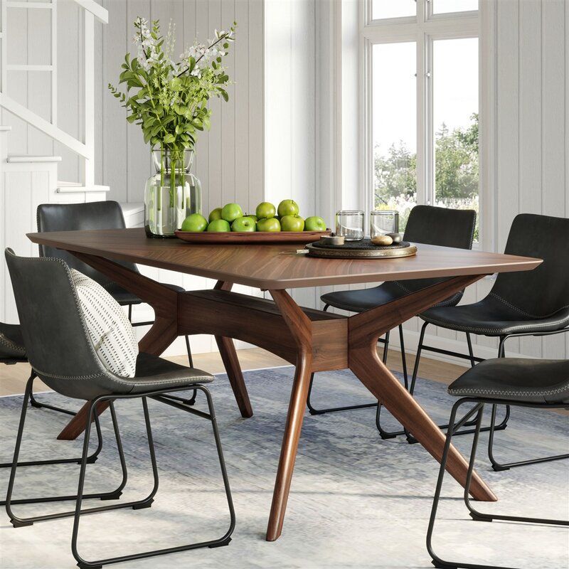 Selena Solid Wood Dining Table &amp; Reviews | Allmodern | Table À Manger ... pertaining to Choosing the right wood species for your mid century modern dining table