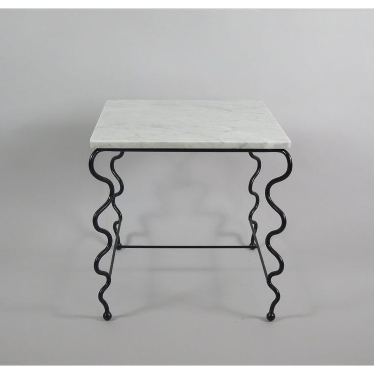 Serpentine' Cocktail Table With White Carrara Top | Cocktail Tables ... inside The Art of Pairing Alexia Bunching Cocktails Carrara White with Antique Bronze Accents