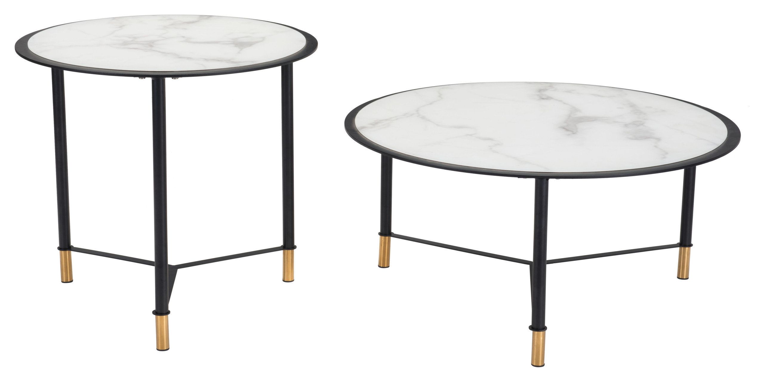 Set Of 2 Davis Coffee Tables Black &amp; White - Contemporary - Coffee Table Sets - By Beyond Design ... within Beyond the Surface How the Davis Coffee Table Set Transforms Your Space