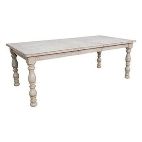 Shannon Hills Aberdeen Rectangle Dining Table In Weathered Worn White ... for Weathered Worn White A Timeless Choice for Your Home