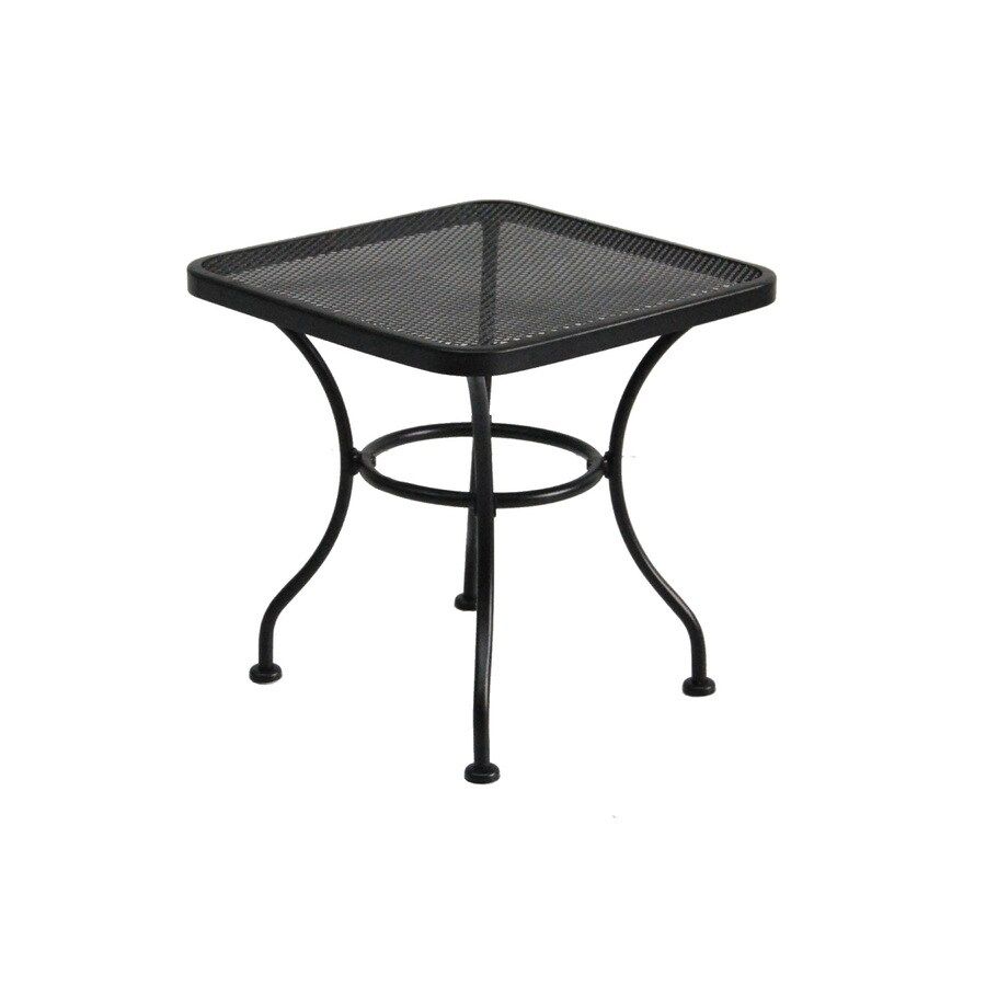 Shop Garden Treasures Davenport 18-In X 18-In Black Wrought Iron Square ... regarding A Closer Look at the Craftsmanship Behind Noir Galleria Tables