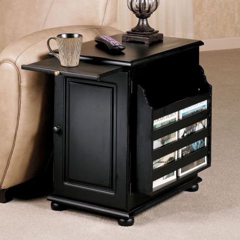 Side Table With Drawers Black At Barbara Kovar Blog intended for Black Side Table
