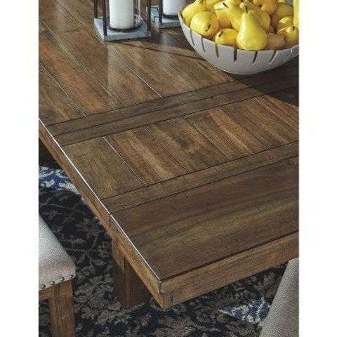 Signature Design By Ashley Moriville Rectangular Extendable Dining ... throughout Signature Design By Ashley Moriville Extendable Dining Table In Grayish Brown