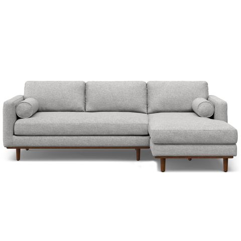 Simpli Home Morrison Mid Century Right Sectional 102 Inch Wide Sofa ... throughout From Room to Oasis Elevating Your Space with the Morrison Charcoal Gray Sectional