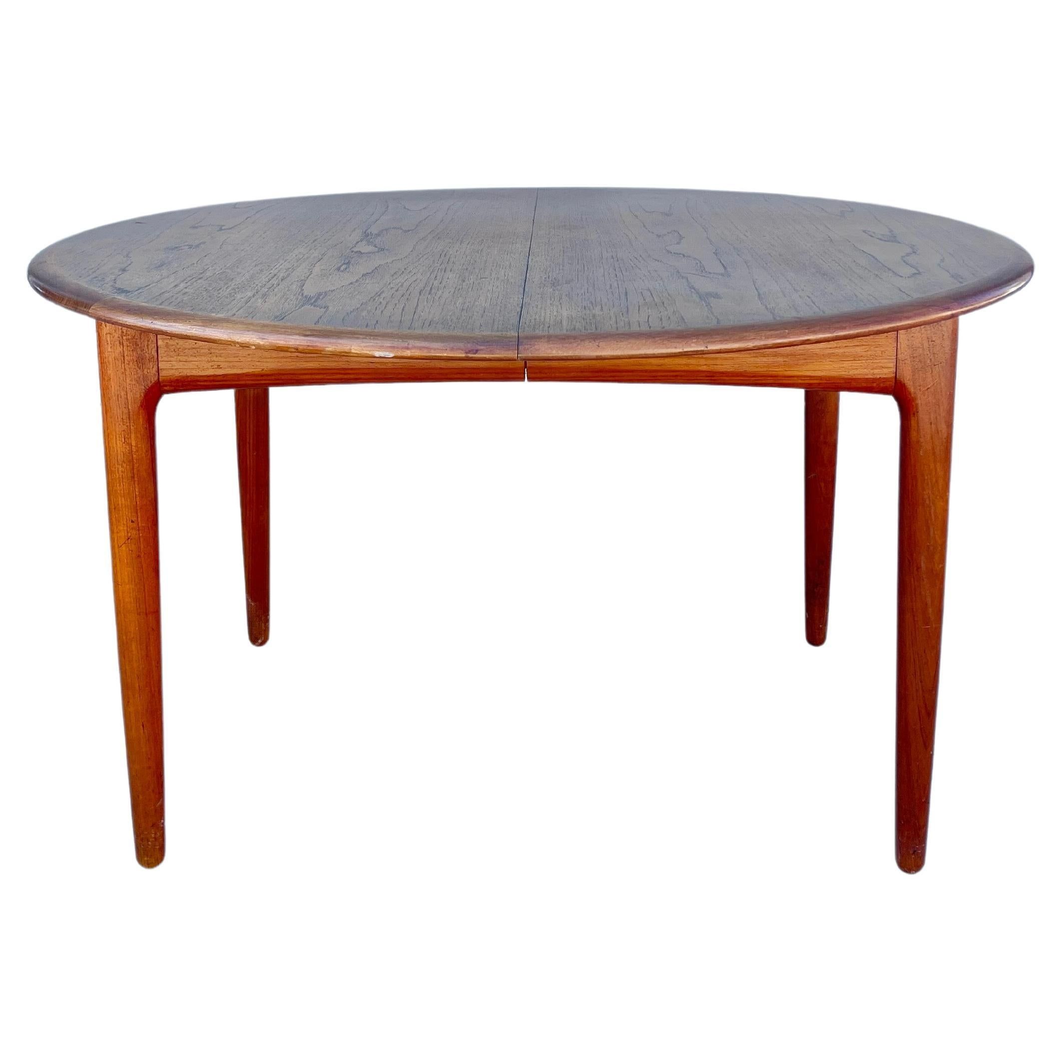 Small Round Danish Mid Century Modern Design Teak Dining Table, Denmark ... pertaining to Small Round Dining Table Scandinavian Style