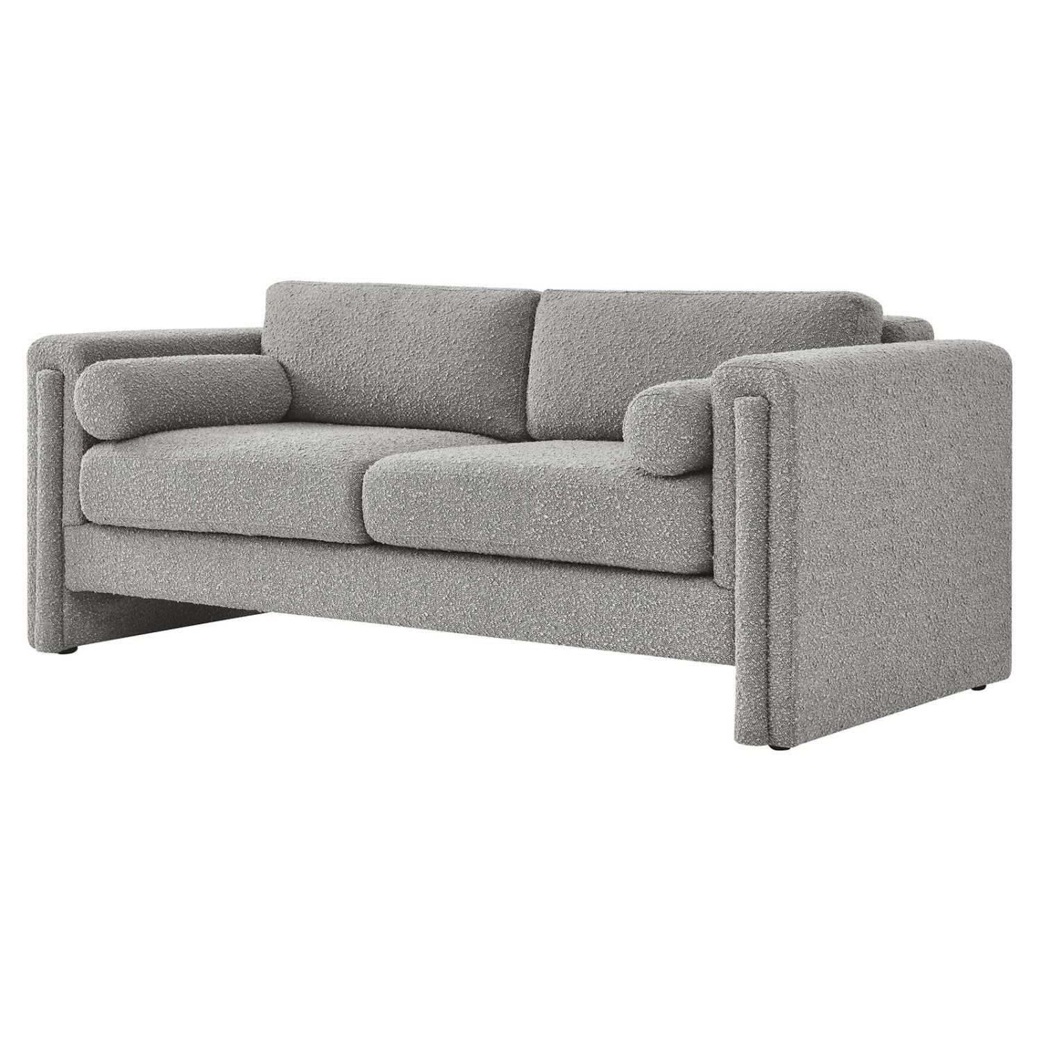 Sofa Couch, Light Grey Gray, Fabric, Living Kitchen Cafe Bistro ... within Sectional Sofa Couch, Light Gray, Fabric, Modern