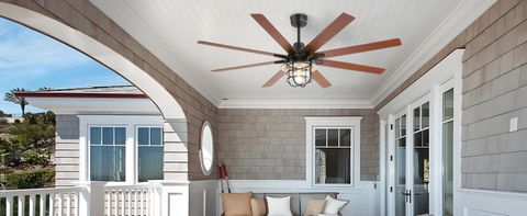 Sofucor 66 Inch Ceiling Fans With Lights And Remote, Dimmable 7000Cfm ... regarding The art of selecting two tone blade outdoor ceiling fans