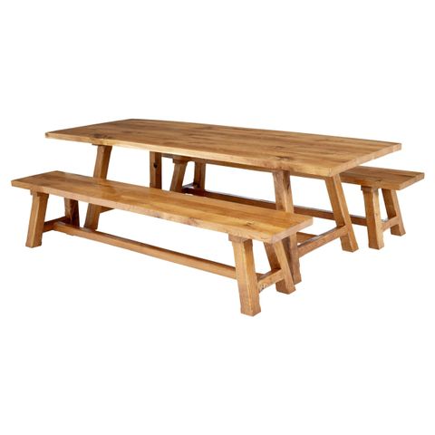 Solid Oak Dining Table And Bench Set At Cole Sherrell Blog throughout How solid oak dining table sets with bench enhance family meal experiences