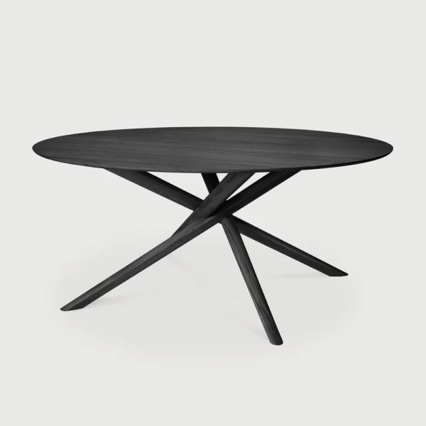Solid Oak Wood Round Dining Table for The Craftsmanship Behind the Chelsea Oak Wood Round Dining Table in Black Explained