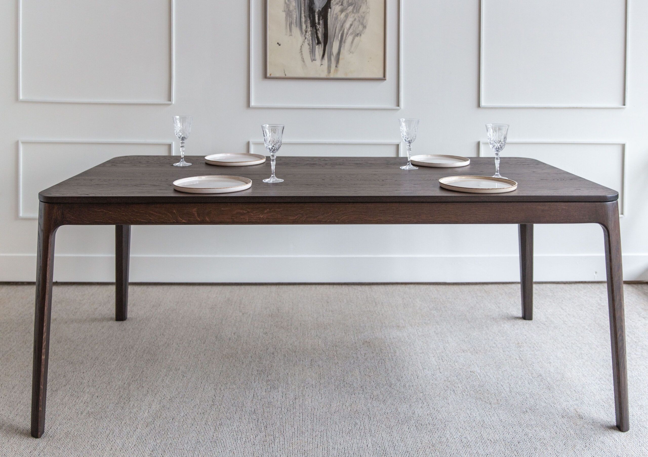 Solid Wood Dining Table Black Oak Kitchen Table - Etsy | Dining Table ... within Elevate Your Dining Room with a Timeless Black Oak Table