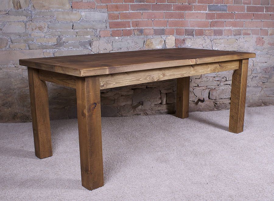 Solid Wood Dining Table By H&amp;F | Notonthehighstreet.com in The Enduring Charm of Solid Wood Top Tables A Deep Dive