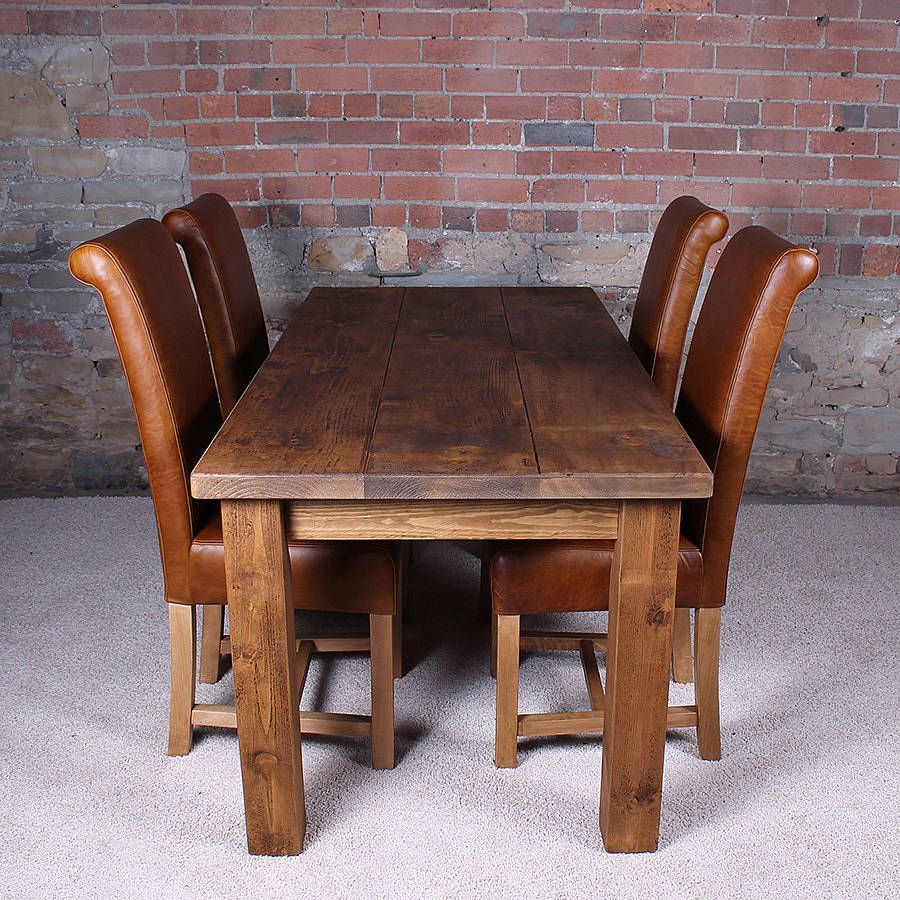 Solid Wood Dining Table By H&amp;F | Notonthehighstreet.com throughout Design considerations when selecting solid wood dining tables with bench configurations
