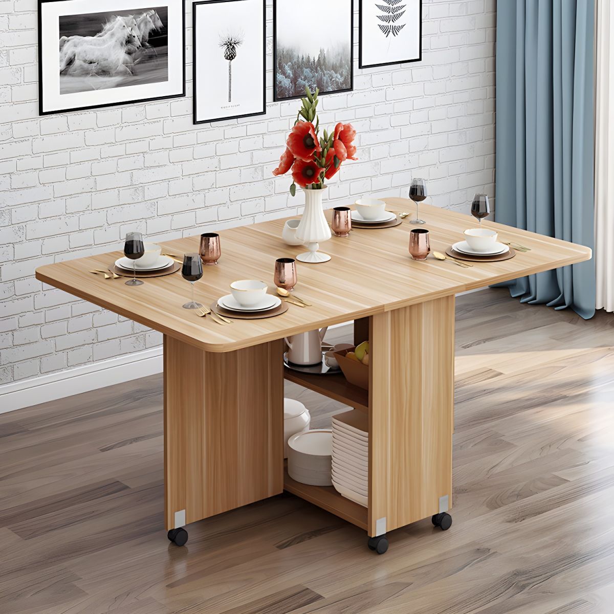Solid Wood Mid-Century Modern Table Oval Solid Wood Top Table With Drop ... with regard to Solid Wood Top Table
