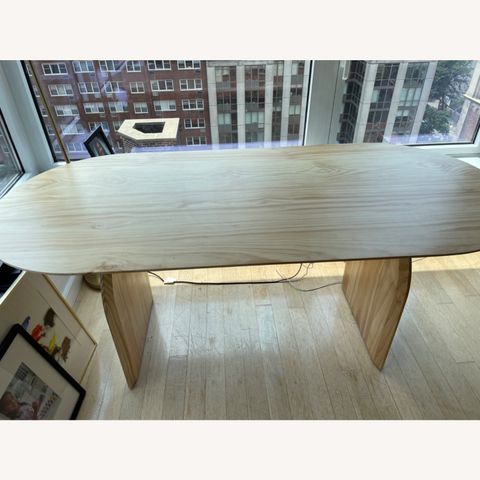 Solid Wood Oval Dining Table - Aptdeco in Ovale Solid Wood Dining Table