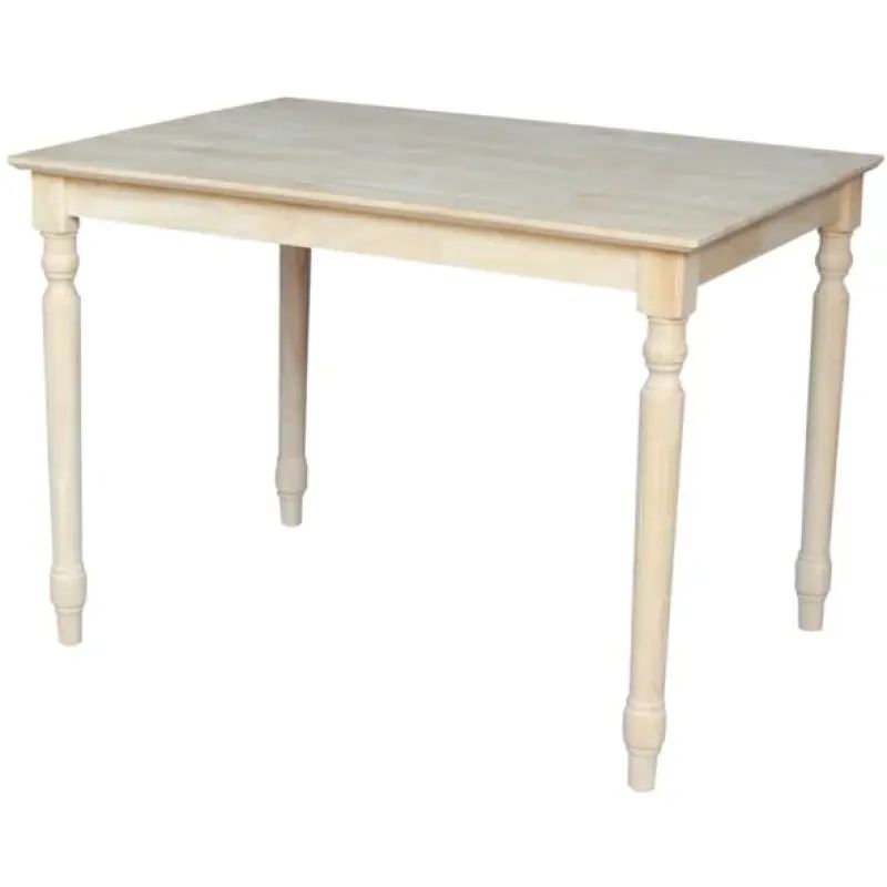 Solid Wood Top Table - Turned Legs - Vigshome regarding Solid Wood Top Table - Turned Legs