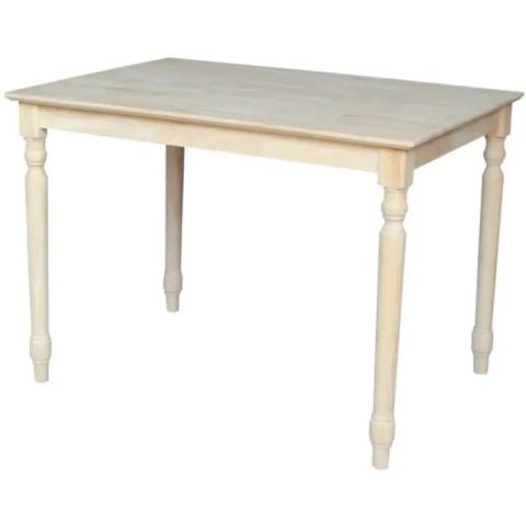 Solid Wood Top Table - Turned Legs - Vigshome regarding Solid Wood Top Table - Turned Legs