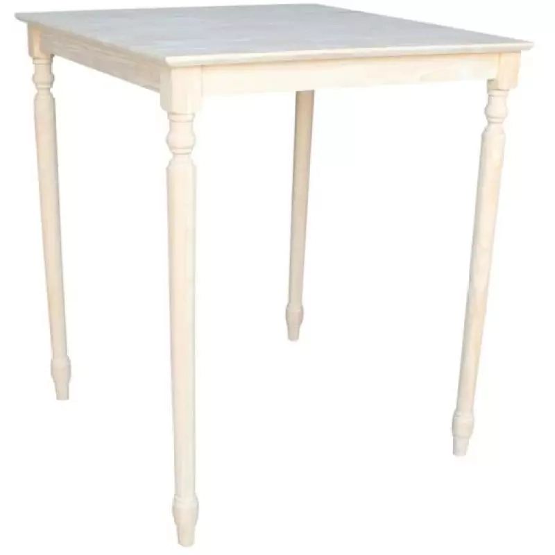 Solid Wood Top Table - Turned Legs - Vigshome with Solid Wood Top Table - Turned Legs