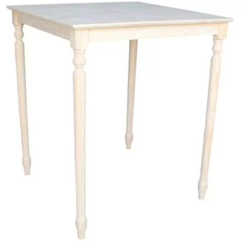Solid Wood Top Table - Turned Legs - Vigshome with Solid Wood Top Table - Turned Legs