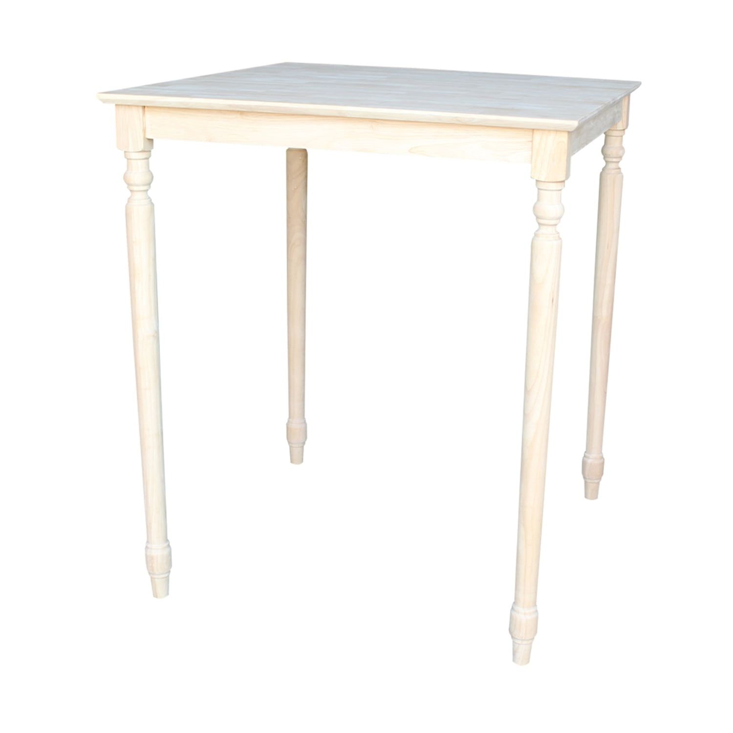 Solid Wood Top Table - Turned Legs - Walmart.com inside A Guide to Different Wood Types for Turned Leg Dining Tables