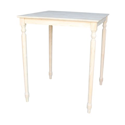 Solid Wood Top Table - Turned Legs - Walmart.com inside A Guide to Different Wood Types for Turned Leg Dining Tables