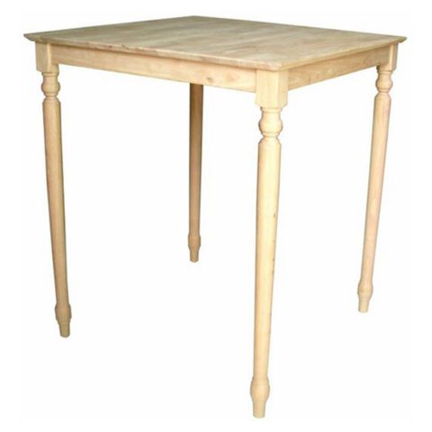Solid Wood Top Table - Turned Legs - Walmart.com within A Guide to Different Wood Types for Turned Leg Dining Tables