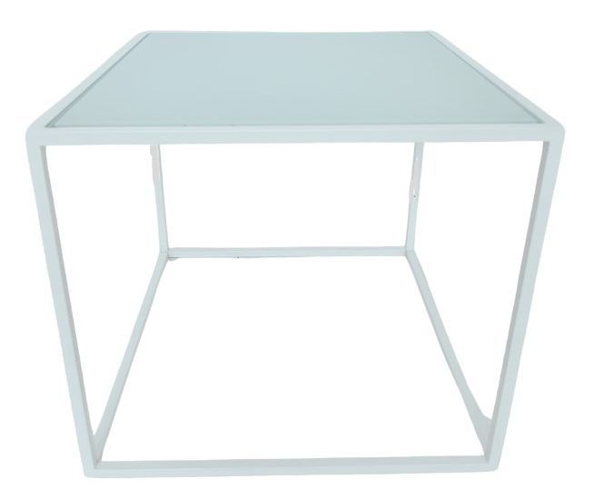 Square Glass Top Side Table At Patrick Lauzon Blog within Contemporary Side Table, Dotted White Metal Base With Square Glass Top
