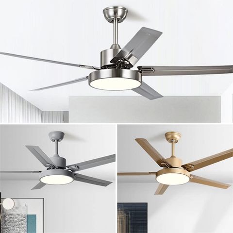 Stainless Steel Ceiling Fan With Light And Remote 42 Inch Smart Ceiling ... regarding How to Choose the Right Outdoor Ceiling Fan with Dimmable LED Lighting
