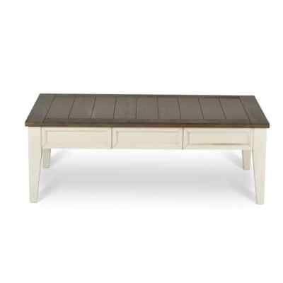 Steve Silver Co. Farmhouse Cayla Cocktail Table Dark Oak/White - New In ... with Steve Silver Cayla Counter Table In Dark Oak &amp; White