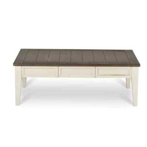 Steve Silver Co. Farmhouse Cayla Cocktail Table Dark Oak/White - New In ... with Steve Silver Cayla Counter Table In Dark Oak & White