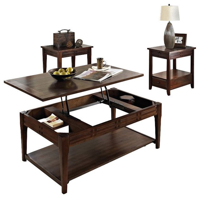 Steve Silver Company Crestline 3 Piece Lift Top Cocktail Table Set In ... with regard to A Deep Dive into the Denise 3 Piece Cocktail Table Set by Steve Silver