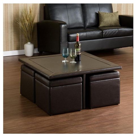 Storage Ottoman Coffee Table - Ideas On Foter in Creating a Cozy and Organized Living Room with a Black 5-Piece Coffee Set