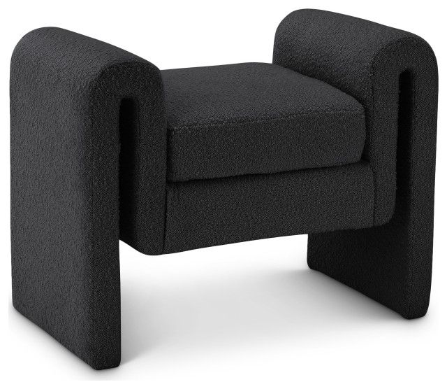 Stylus Boucle Fabric Upholstered Bench, 31.5&quot; Wide - Transitional - Upholstered Benches - By ... in Understanding the Craftsmanship Behind Luka Boucle Fabric Benches