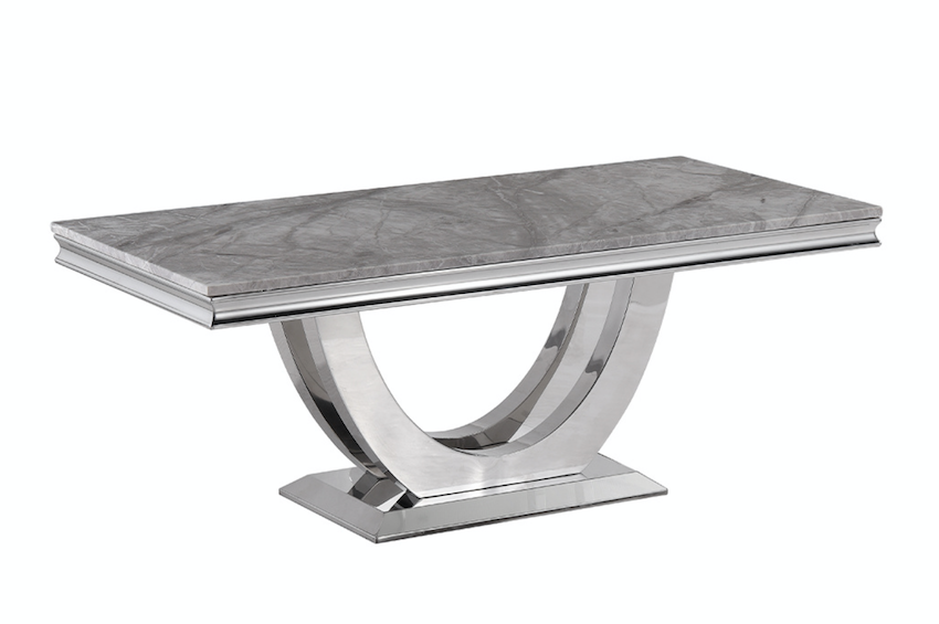 Supply Modern Marble Dining Table With Stainless Steel Base Wholesale ... inside Why marble dining tables with stainless steel bases remain a classic choice for kitchens