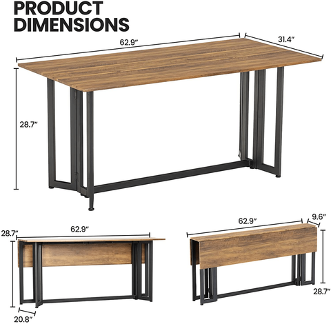 Table For Small Space, Small Spaces, Drop Leaf Table, Metal Structure ... in Space Saving Dining Table Convertible To Console