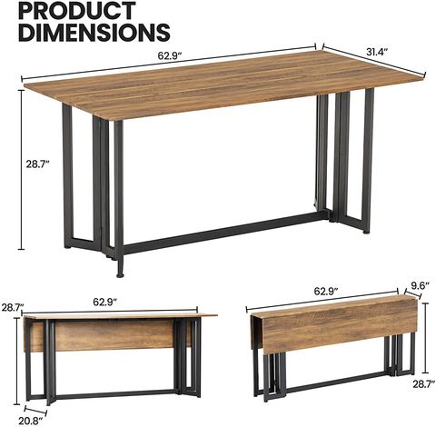 Table For Small Space, Small Spaces, Drop Leaf Table, Metal Structure ... in Space Saving Dining Table Convertible To Console