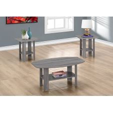 Table Set, 3Pcs Set, Coffee, End, Side, Accent, Living Room, Grey ... in Elevate Your Space How a 3-Piece Grey Laminate Table Set Can Transform Your Living Room
