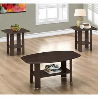 Table Set, 3Pcs Set, Coffee, End, Side, Accent, Living Room, Laminate ... in Elevate Your Space How a 3-Piece Grey Laminate Table Set Can Transform Your Living Room