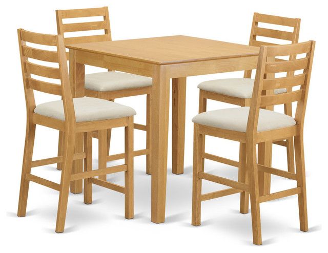 Taylor Counter-Height Dining Table Set, Oak, 5 Pieces - Transitional ... throughout Elevate Your Dining Space with a Taylor Counter Height Walnut Table