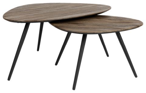 Teak Nesting Coffee Tables, 2, Df Pion - Midcentury - Coffee Table Sets - By Oroa - Distinctive ... pertaining to Teak Nesting Coffee Tables, 2, Df Pion