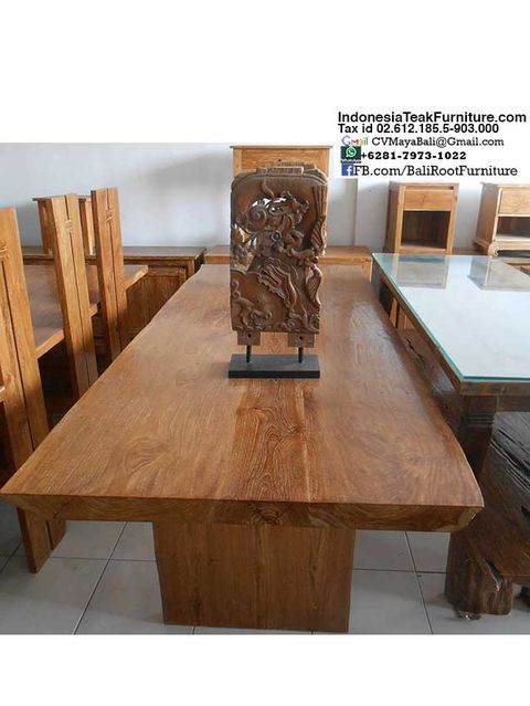Teak Wood Dining Table Bali Indonesia in Handcrafted Teak Dining Table Bali Artisan
