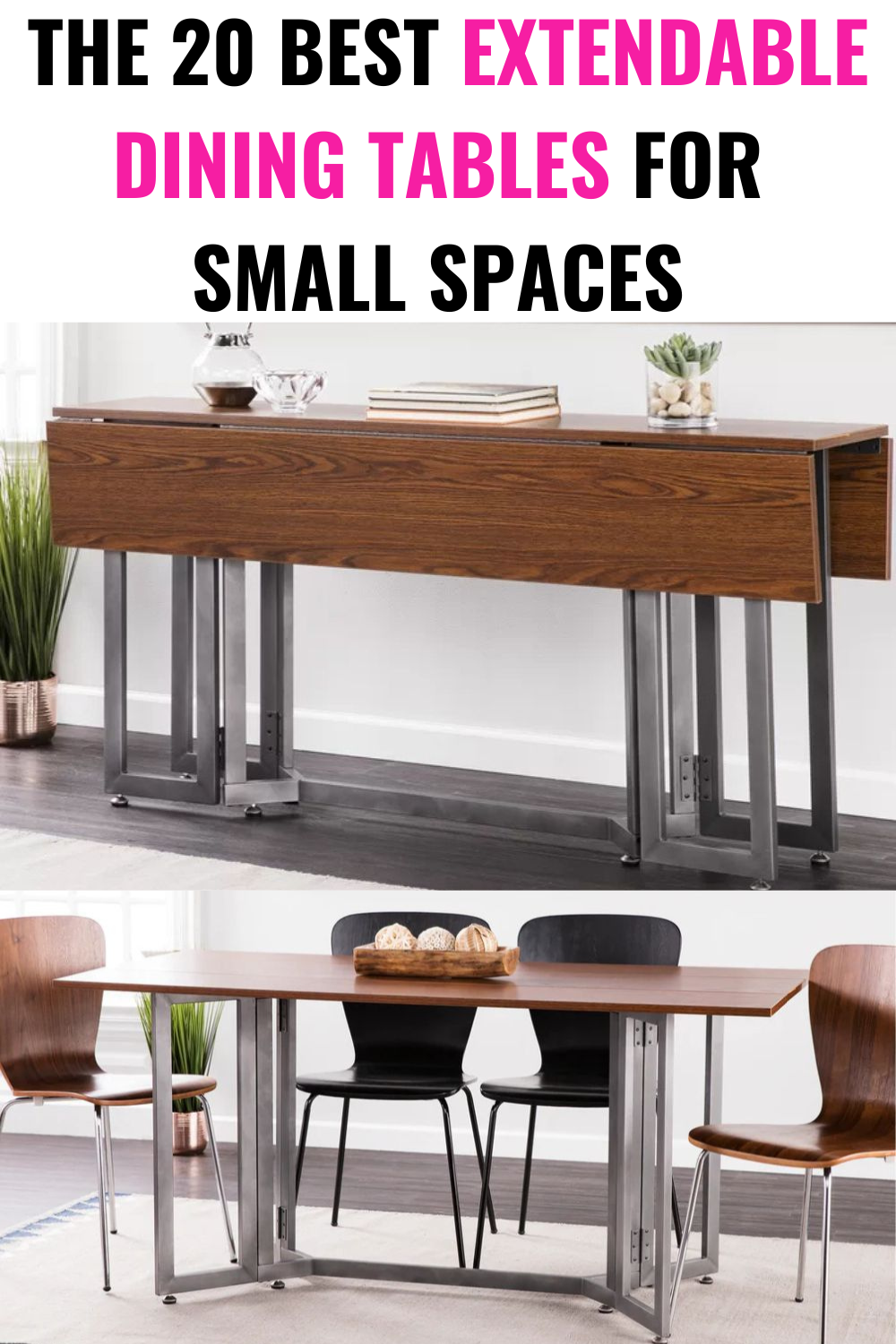 The 20 Best Extendable Dining Tables For Small Spaces | Dining Table ... for Space-Saving Dining Room Ideas That Actually Work in Tight Quarters