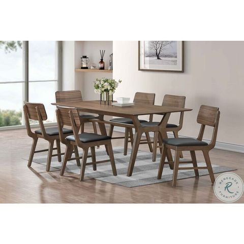 Thea Walnut Rectangular Wood Dining Table From New Classic | Coleman Furniture with Styling Your Rebellah Walnut Brown Rectangular Table for Every Occasion