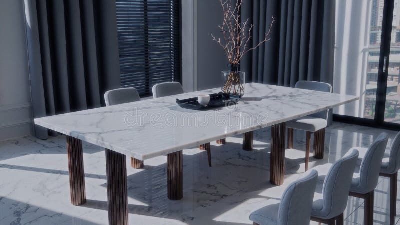 This Modern Marble Dining Table Has An Elegant And Stylish Design ... pertaining to Mastering the balance between luxury and functionality in marble dining design