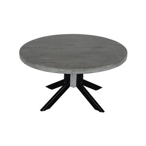 Timbergirl Root Mango Wood Round Dining Table Gray : Target within The Enduring Appeal of Dark Gray Rubber Wood Round Dining Tables
