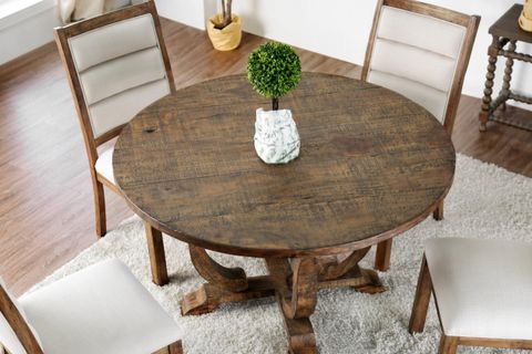 Traditional Round Dining Table Sets At Nick Gossett Blog inside Creating a Cozy Nook with a Dark Taupe 3-Piece Table Ensemble