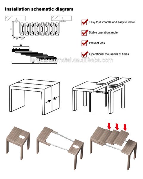 Transformable Extendable Folding Sliding Table Mechanism For Dining ... with Understanding the Mechanics Behind Modern Extendable Dining Tables